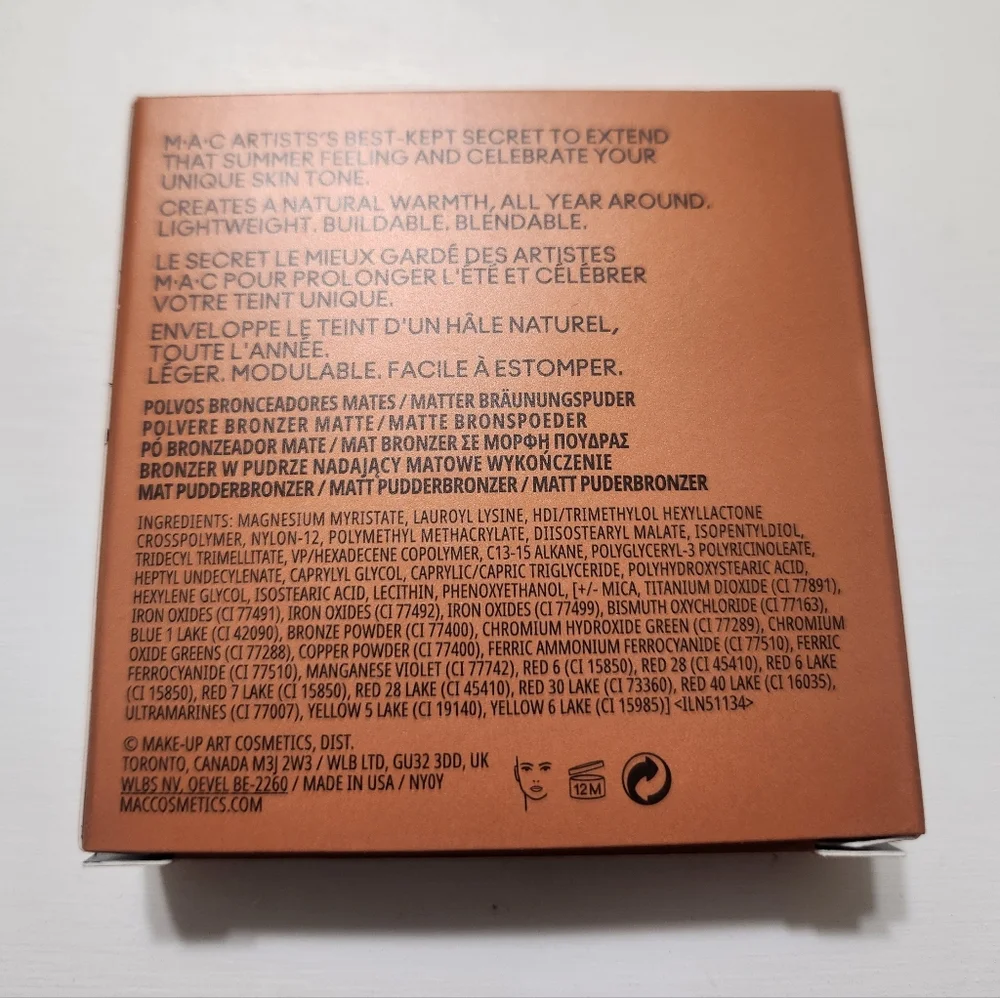 MAC Skinfinish Sunstruck Matte Bronzer Matte Deep Golden